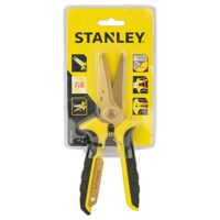 Der STANLEY Allesschneider ist ein vielseitiges Werkzeug zum Schneiden von Feinblechen, PVC, Pappe oder Gummi mit Klingen und Titannitrid-Beschichtung für erhöhte Präzision und Produktivität.