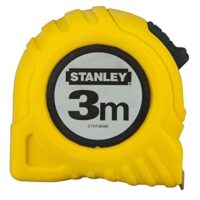 STANLEY Maßband Bandmaß mit extra-starken Polymer-Schutzschicht und Endhaken dreifach vernietet, ideal für Heimwerkerbedarf