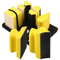 STEBRUAM Handschleifblock Set mit konturiertem Profil, Klettverschluss und 100mm Schleifklotz für Holzbearbeitung und Möbelbau