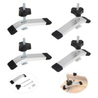 T-Track Halteklammer Set aus Aluminiumlegierung, 4 Stück Niederhalter für Werkzeug in der Holzbearbeitung mit T Nut Schiene Splint und Schnellspannklemmen