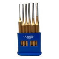 Splintentreiber-Satz für Schrauben und Bolzen mit 150 mm Länge und Durchmesser von 3-8 mm, bestehend aus sechs Teilen.