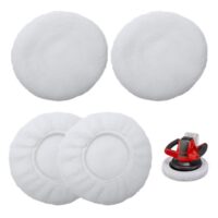 Lammwoll-Polierhauben Set, Hochwertige Polierhauben für Autopoliermaschine, Samamoca 4er Set, Für Einhell Akku-Autopoliermaschinen Ce-Cb 18/254 Li und Cc-Po 90
