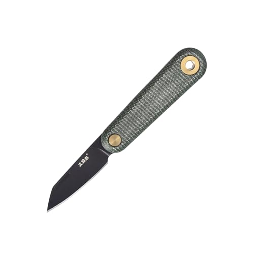 Sanrenmu Taschenmesser für EDC, Klappmesser mit 12C27 Stahlklinge, kleines Gebrauchsmesser, 325S (Grün)