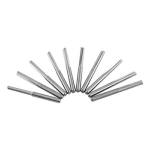10 Stücke 3,175mm Schaftfräser für CNC Fräsen, hohe Anwendungsfähigkeit, für MDF, Spanplatte, PVC und Harz geeignet