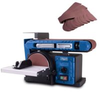 Schleifmaschine mit LCD Display, stufenloser Vario Speed und Schleifband 915x100mm für Hart- und Weichholz bearbeiten