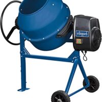 Betonmischer MIX200 von Scheppach, 850W Leistung, Fassungsvermögen 200L, robust und langlebig