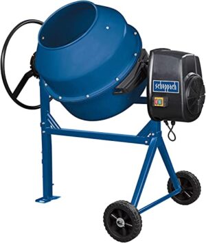 Betonmischer MIX200 von Scheppach, 850W Leistung, Fassungsvermögen 200L, robust und langlebig
