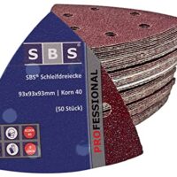 Schleifdreieck für Delta-Schleifer, 93x93x93 mm, Korn 40, 50 Stück, mit 6 Loch