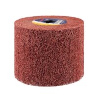 Effiziente Schleifwalze mit hochwertigen Materialien, brauner Korund und synthetische Fasern für verschiedene Metall-Finishes wie poliert und verdrahtet.