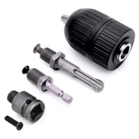 Schnellspannbohrfutter 2-13mm, Bohrmaschine Zubehör, 1/2" x 20UNF Adapter für 3/8" SDS Plus und Schlagschrauber