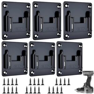 Set von 6 Stücke Maschinenhalter Wandhalterung, Profi Akkuhalter Bohrhalter, Akku Wandhalterung Wand Halter, Halterung für Makita 14.4V-18V Bohrwerkzeuge und Elektrowerkzeug