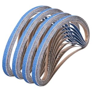Schleifband mit 60 Körnung für Polieren von Metall und Holz, 9 x 533 mm, 30 Stück