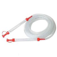 Schlauchwasserwaage mit 10 Metern Länge, transparenter PVC-Schlauch, Sichtrohr mit Skaleneinteilung, Aufsteckverschlüsse für hohe Präzision und Zuverlässigkeit bei Heimwerker-Arbeiten