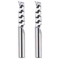 2 Stück Alu Fräser mit 8mm Schaft und 32mm Schnittlänge, Hartmetall, CNC Fräser für Holz, Metall, Aluminium, Acryl, Kunststoff
