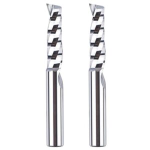 2 Stück Alu Fräser mit 8mm Schaft und 32mm Schnittlänge, Hartmetall, CNC Fräser für Holz, Metall, Aluminium, Acryl, Kunststoff