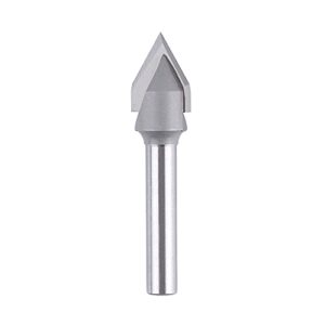 SpeTool Fasenfräser 6mm Schaft Gravierfräser 60 Grad 2 Flöten VHM Gravierstichel V Nutfräser 12mm Schneiddurchmesser CNC Fräser Schaftfräser Holzfräser für Oberfräse zum Adern Fasen V-Rillen
