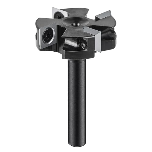 SpeTool Planfräser 8mm Schaft 40mm Durchmesser für Holz und Spanplatten mit effizienter Oberflächenbearbeitung, langlebige Wendeplatten und hohe Schnitteffizienz.