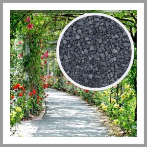 Verlegesplitt für Garten und Landschaftsbau, Pflastersplitt grau 30 kg Diabas Korngröße 2/5mm frostsicher, ideal für Wege, Terrassen und Natursteinpflaster