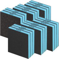 6er-Pack Weich Schleifschwamm, 80/100/120/180/220/240 Körnung, Nass und Trocken Schleifpads für verschiedene Materialien, Waschbar und Wiederverwendbar