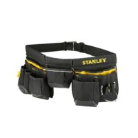 Stanley Werkzeuggurtel verstellbar mit Nageltaschen, Bandmaßtasche, Hammerhalter und zahlreichen Befestigungsmöglichkeiten für die Werkstatt oder den Baubetrieb.