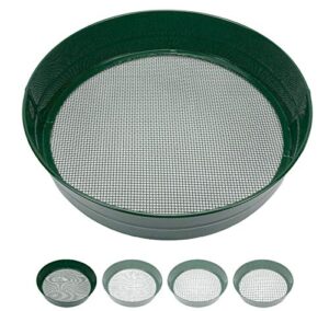 Gartensieb mit Rostschutz für effektive Reinigung von Erde, Saatgut und Kompost. Robuste Konstruktion.