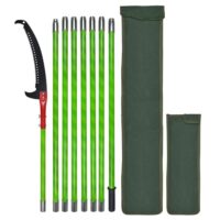 Astsäge mit Stiel 8m Handsäge Einstellbare Länge, Baumsäge Gartengeräte-Set Palme Hochentaster hochreichbare Stange mit Tragetasche für Gartenpflege und Baumfällen