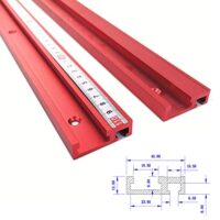 Hochwertige T-Nut-Gehrungsschiene aus Aluminiumlegierung mit 1220 mm Länge, ideal für Holzbearbeitungen und DIY-Projekte