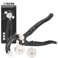 Rohrbiegegerät 3 in 1 Bremsleitung Biegewerkzeug für Aluminium Messing und Kupfer - Schwarz, manuelle Biegezange mit 4/6/8/10 mm Rohrbieger und Biegewinkel von 0-180° Grad