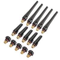 TIG Back Cap Kit für WIG Schweißbrenner - 3 Größen: Lange, Mittlere und Kurze - hergestellt aus hochwertigem Kunststoff und Kupfer - ideal für den Einsatz in verschiedenen Projekten