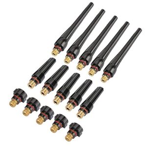 TIG Back Cap Kit für WIG Schweißbrenner - 3 Größen: Lange, Mittlere und Kurze - hergestellt aus hochwertigem Kunststoff und Kupfer - ideal für den Einsatz in verschiedenen Projekten