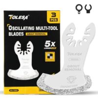 Diamant Multifunktionswerkzeug Klingen Set zum Entfernen von Fugenmörtel, Reinigen von Mörtel, TOLESA Oszillierende Multitool Sägeblatt für anspruchsvolle Anwendungen mit Diamant-Technologie