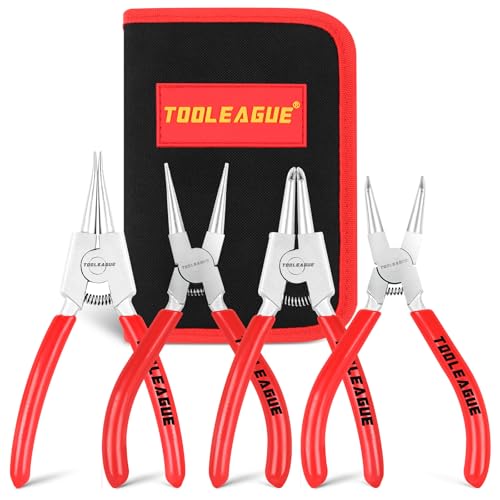 Robuste und hochwertige Sicherungsringzange mit geradem gebogenem Sicherungsring aus CR-V-Stahl, Nickel-Eisen-Behandlung und ergonomische Handhabung. Ideal für Heimwerker, Ausrüstung, Maschinenindustrie und industrielle Montage.