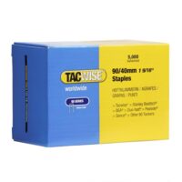 Tacwise Schmalrückenklammern 90/40mm, Silber, 40mm, hochwertige Befestigung für schwere Aufgaben
