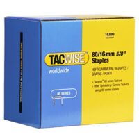 Tacwise Polsterklammer 1141, 10.000 Stück, verzinkt, 80/16 mm Durchmesser, hochwertige Qualität, starke Haltefähigkeit, rostbeständig, kompatibel mit Bostitch 80, Senco AT und Rapid 12