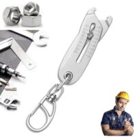 Portable Precise Thread Size Checker Keychain, präzises Schraubenmesswerkzeug, Gewindefeder-Überprüfungstool für On-The-Go-Komfort