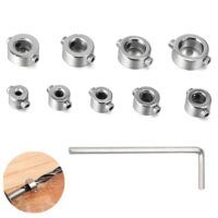 Tiefenanschlag für Bohrer, 8-teiliges Set mit Inbusschlüssel und präziser Bohrtiefe-Kontrolle für Holzbearbeitungen und Möbelbau