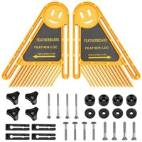 Tischsägen Doppel Featherboard Set, 1 Paar Einstellbar Druckkamm, Holzbearbeitung Sicherheit Federbrett, Frästisch-Tischzubehör für Graviermaschinen