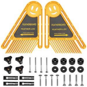 Tischsägen Doppel Featherboard Set, 1 Paar Einstellbar Druckkamm, Holzbearbeitung Sicherheit Federbrett, Frästisch-Tischzubehör für Graviermaschinen
