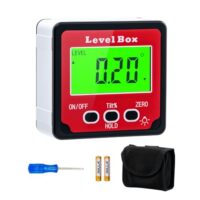 Digitales Neigungsmessgerät mit Magnetfuß, Level Box Winkelmessgerät Digitale Wasserwaage mit HOLD& LCD Display für Heimwerker und Handwerker