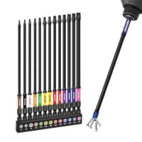 13-teiliges Torx-Bit-Set mit verschiedenen Torx-Größen (T7-T40), S2-Legierter Stahl, magnetische Bitsätze und Präzisions-Spitzenkopf für bessere Passform und weniger Cam-Out.