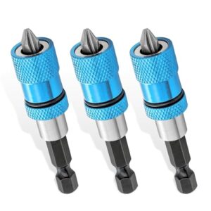 Drei magnetische Trockenbau-Bits mit Schnellwechsel-Funktion und 1/4-Zoll-Sechskantschaft für Akku-Schrauber und Hand-Bohrmaschinen