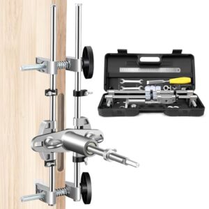 Tuerenschloss-Einsteck-Set mit 18 mm, 22 mm und 25 mm Bohrern für die Installation von Holztuerenschlossen. Wartungsset für Lochsägenöffner und Passwortschlossanpassung.