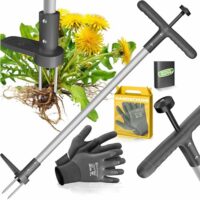 Effektiver Unkrautstecher mit Stiel für effizientes Entfernen von Unkraut im Garten, umweltfreundlich und ergonomisch