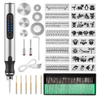 Kabelloses USB Wiederaufladbares Gravurwerkzeug Kit, elektrischer Mini Graveur für Schmuck, Glas, Holz, Kunststoff, Metall und Stein