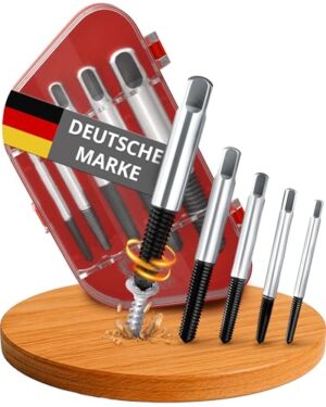 Varelo Schraubenausdreher Set, 5-teilig - Effektiver Schraubenentferner für beschädigte Schrauben und Bolzen