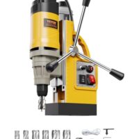 Elektrische Säulenbohrmaschine mit magnetischem Antrieb, 1400 W Motor und variable Geschwindigkeit, für Metalloberflächen, Bohrdurchmesser bis 50 mm
