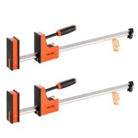 VEVOR Stangenklemmen für Holzbearbeitung, 2 Stück, 914 mm Öffnung, Parallelklemmen-Set mit F-Klemme und 680 kg Belastungsgrenze, 98,4 mm Tiefe, Kunststoff & Kohlenstoffstahl