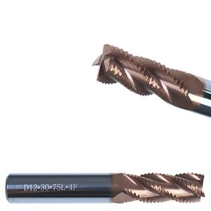 Hochwertiger Fräser mit TiSiN-Beschichtung für hohe Schnittgeschwindigkeiten, ideal für Edelstähle.