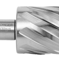 Vollschliff Kernbohrer HSS M2 mit Weldon-Aufnahme für Magnetbohrmaschinen, 42 mm Durchmesser, hochwertiger Werkzeugstahl für hohe Bohrqualität und schnellen Wechsel