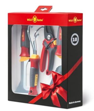 Kleiner aber feiner Geschenkset für Gartenliebhaber, enthält Gartenschere, Blumenkelle und weitere Werkzeuge aus Metall